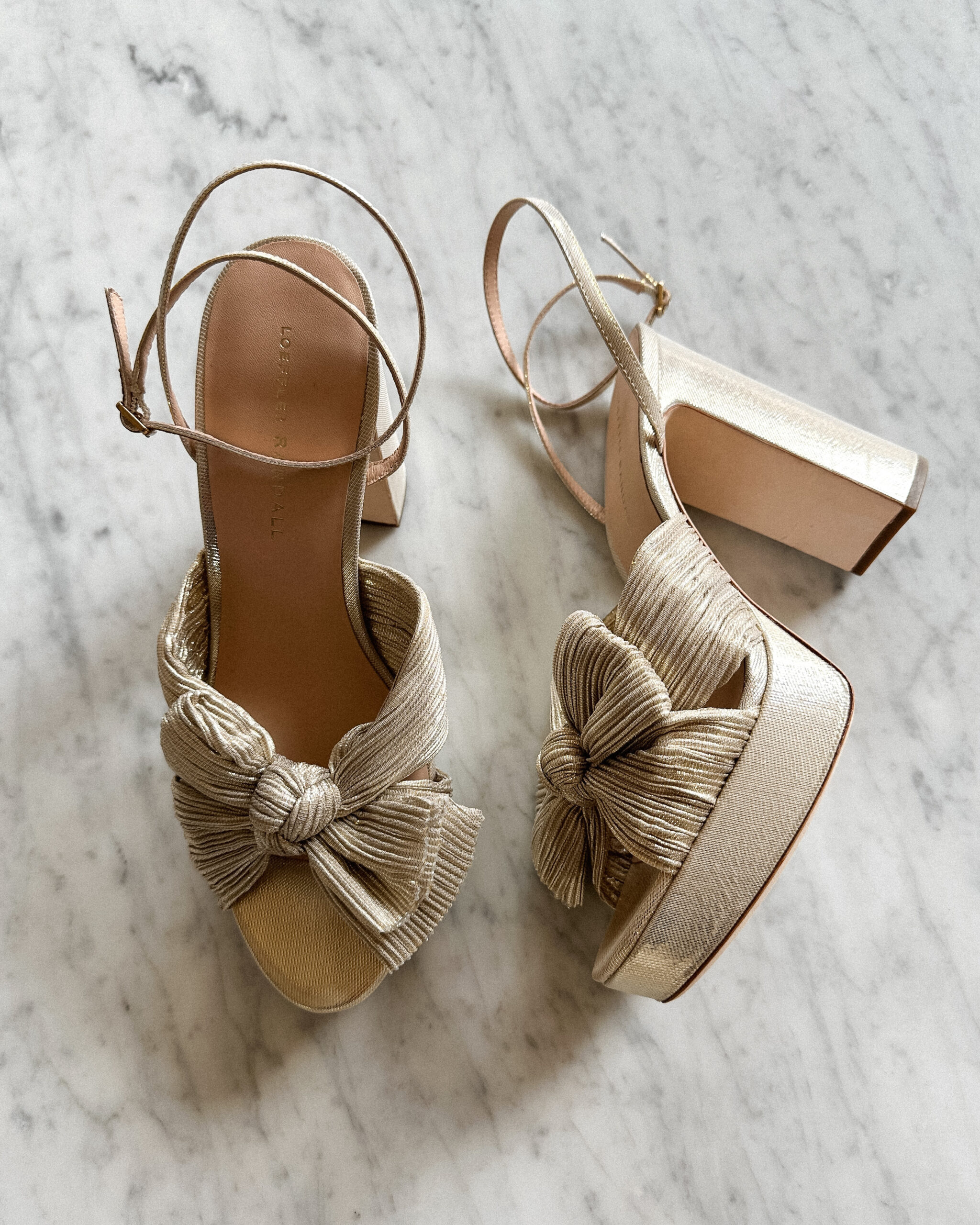 Fashion Jackson Loeffler Randall Natalia Platform Pleated Bow Heels