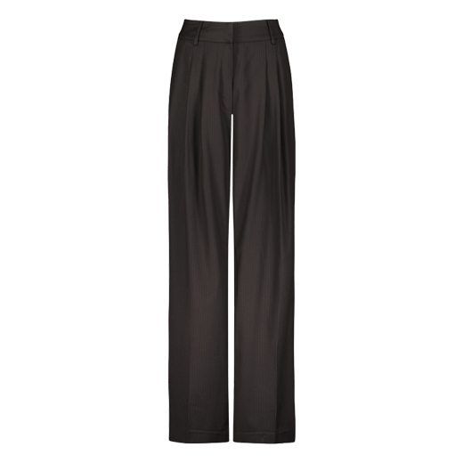 MAYSON the label BLACK JACQUARD STRIPE WIDE LEG TROUSERS