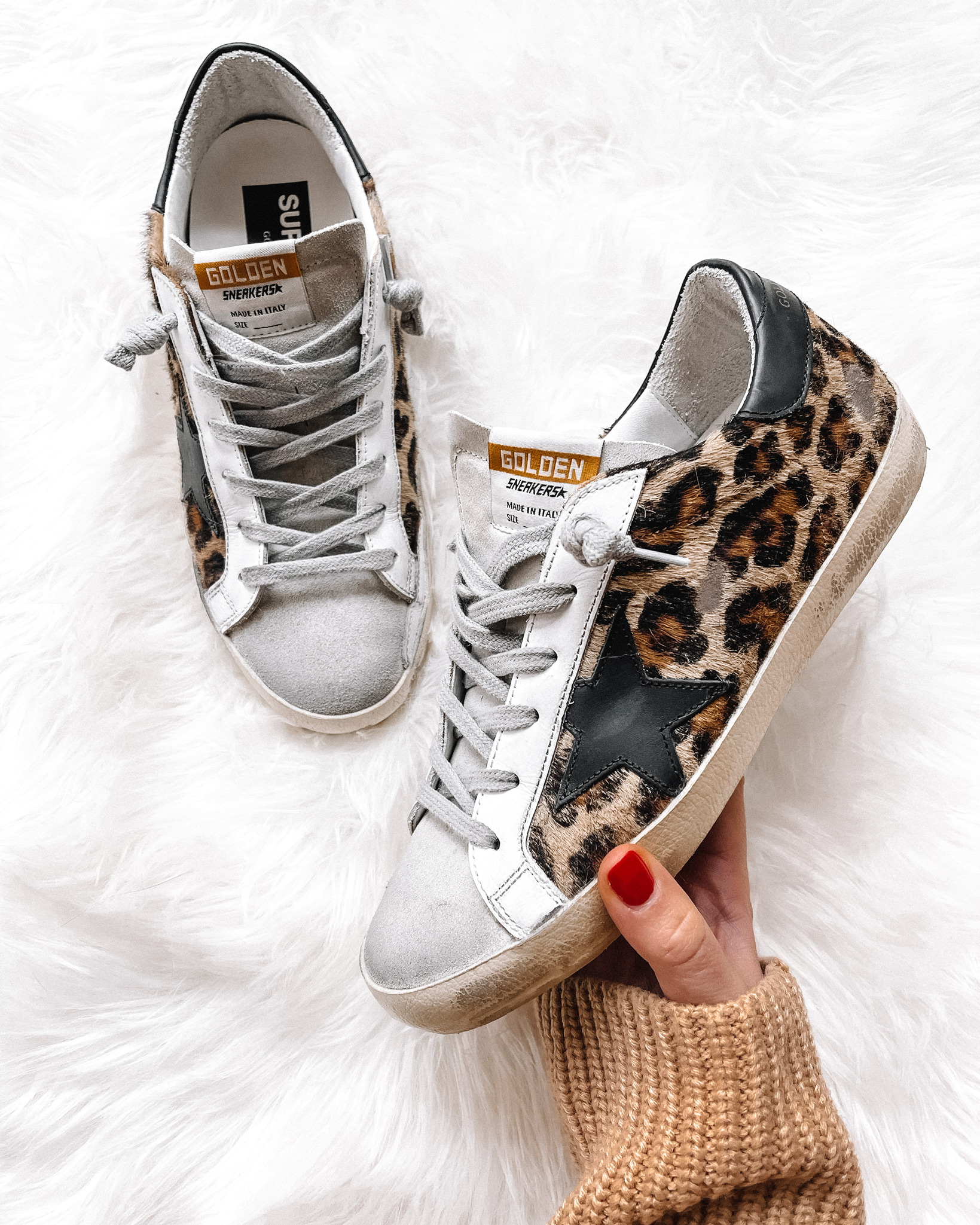 Fashion Jackson Golden Goose Superstar Leopard Sneakers