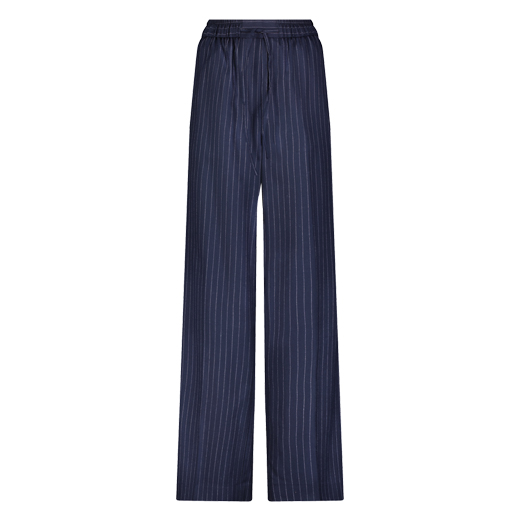 MAYSON the label NAVY PINSTRIPE DRAWSTRING PANTS